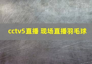 cctv5直播 现场直播羽毛球